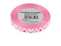 Wstążka satynowa serca 12mmx22m WSV12-4  Brewis